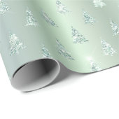 Kerstmis groene bomen illustratie cadeaupapier (Rol Hoek)