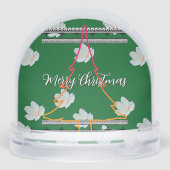 Kerstmis Groene Boom Sneeuwbol (Achterkant)