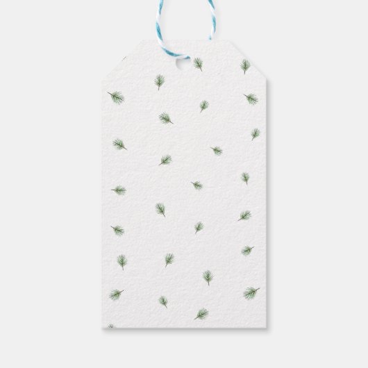 Kerstmis Groene dennenboom Cadeaulabel (Achterkant)