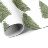 Kerstmis Groene dennenboom Cadeaupapier (Rol Hoek)