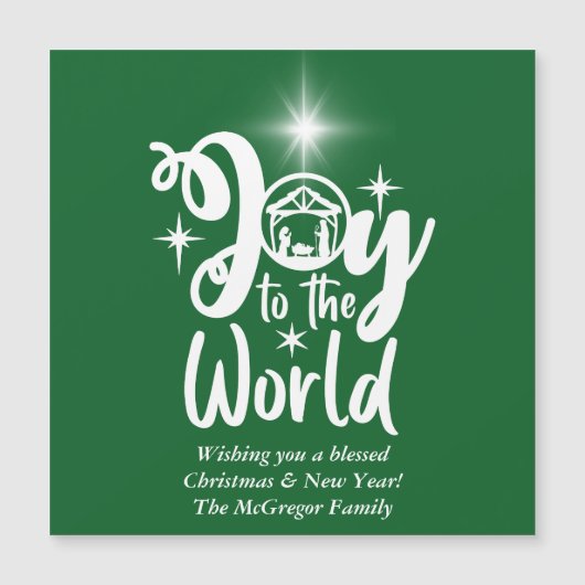 Kerstmis Groene en Witte Joy aan de wereld (Voorkant)