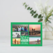 Kerstmis Groene feestdag Foto Briefkaart (Staand voorkant)