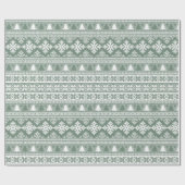 Kerstmis Groene feestdag — Ugly Sweater Cadeaupapier (Vlak)