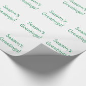 Kerstmis Groene Font Seizoen Groeten Wensen Cadeaupapier (Hoek)