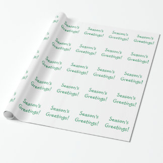 Kerstmis Groene Font Seizoen Groeten Wensen Cadeaupapier