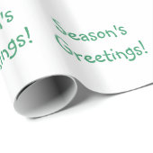 Kerstmis Groene Font Seizoen Groeten Wensen Cadeaupapier (Rol Hoek)