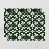 Kerstmis Groene Garland Briefkaart (Voorkant / Achterkant)