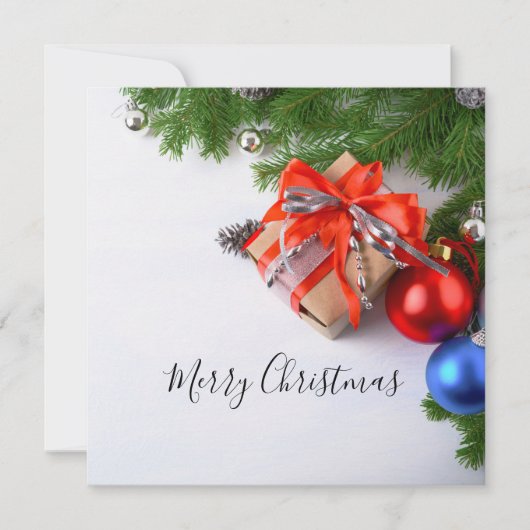Kerstmis Groene Kerst Ornamente Geschenk Kaart (Voorkant)
