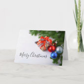 Kerstmis Groene Kerst Ornamente Geschenk Kaart (Voorkant)