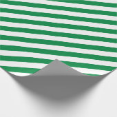Kerstmis Groene Kleur Witte Strepen Kerstmis Vakan Cadeaupapier (Hoek)
