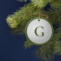 Kerstmis Groene Monogram Golfbal
