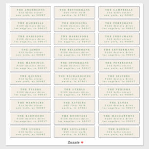 Kerstmis Groene Ombre Individuele Naam Adres Sticker