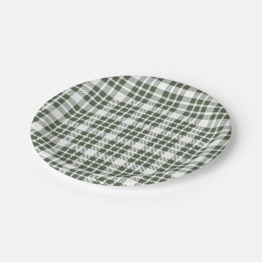 Kerstmis: Groene presentatie voor feestdagen Papieren Bordje (Gekanteld)