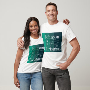 Kerstmis Groene Streep Familie Kerstmis T-shirt