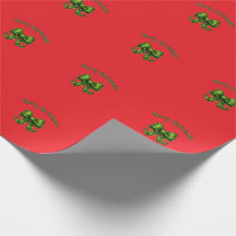 Kerstmis groene strik kerstcadeauverpakkings papie