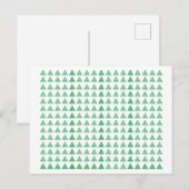 Kerstmis Groene witte sneeuwvlokken Pijnbomen Briefkaart (Voorkant / Achterkant)