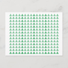 Kerstmis Groene witte sneeuwvlokken Pijnbomen Briefkaart