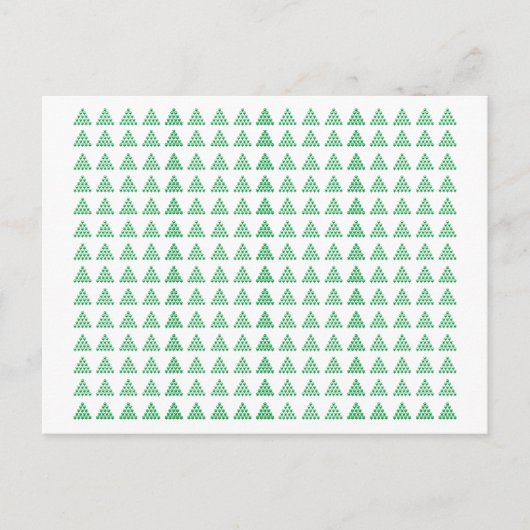 Kerstmis Groene witte sneeuwvlokken Pijnbomen Briefkaart (Voorkant)