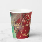 Kerstmis Groenen en Rood Papieren Bekers (Links)