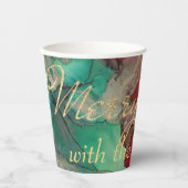 Kerstmis Groenen en Rood Papieren Bekers (Voorkant)