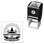 Kerstmis Groeten aangepaste naam Zelfinktende Stempel (In situ)