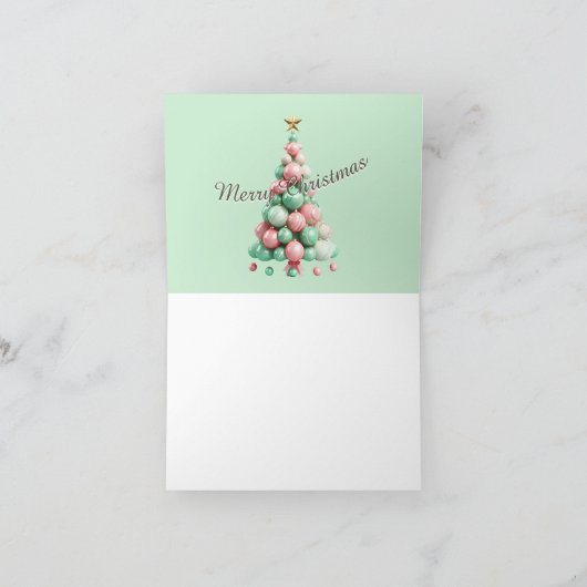 Kerstmis Groeten Custom Kaart (Binnen)