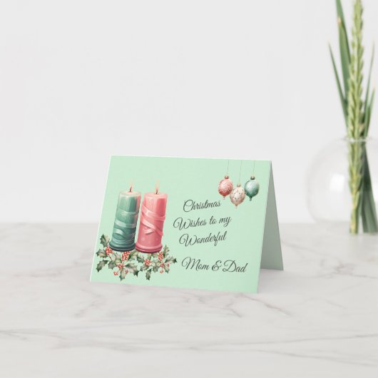 Kerstmis Groeten Custom Kaart (Voorkant)