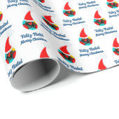 Kerstmis Groeten tweetalige Portugese bauble Cadeaupapier (Rol Hoek)