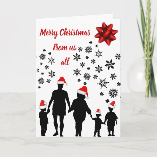 Kerstmis groeten van ons allemaal kaart (Voorkant)