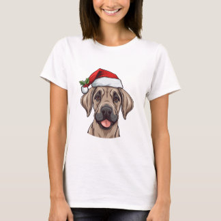 Kerstmis Groot Deen T-shirt - Fawn