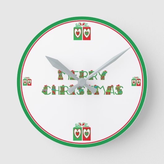 Kerstmis Grote Acryl Wandklok (Voorkant)