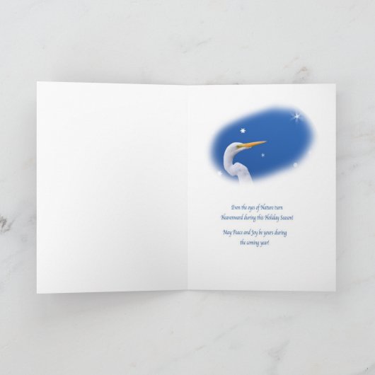 Kerstmis, Grote Aigrette en Ster Feestdagen Kaart (Binnen)