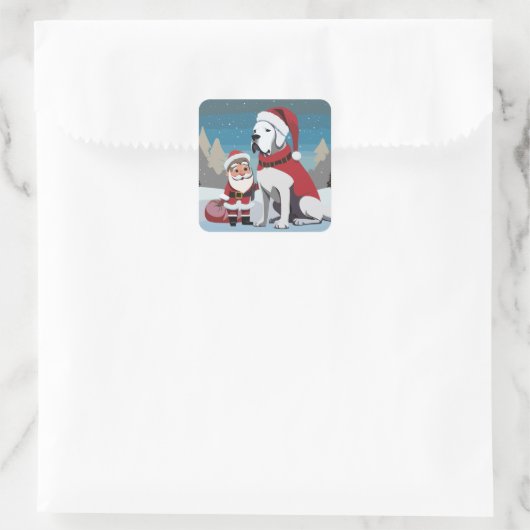 Kerstmis Grote Deen Sticker (Tas)