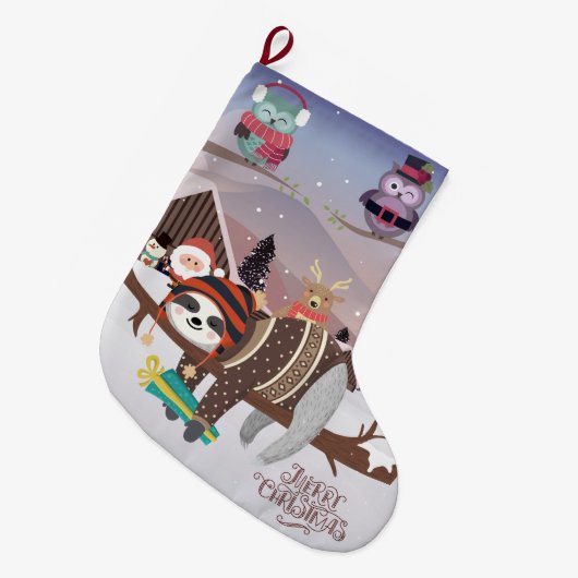 Kerstmis grote kerstvakantie kerstsok (Voorkant (Hangend))