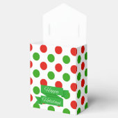 Kerstmis Grote Polka Dot Patroon Favor Box Bedankdoosjes (Geopend)