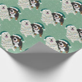 Kerstmis Grote Pyreneeën en Berner Berghond Cadeaupapier (Hoek)