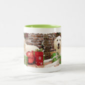 Kerstmis - Grote Pyreneeën Labrador X - Doughty Tweekleurige Koffiemok (Center)