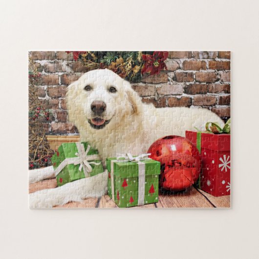Kerstmis - Grote Pyreneeën Labrador X - Ginny Legpuzzel (Horizontaal)