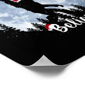 Kerstmis Grote Voet Kerstmis Rock Roll Sasquatch G Poster (Hoek)