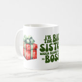 Kerstmis Grote Zus Grote Baas Koffiemok (Voorkant links)