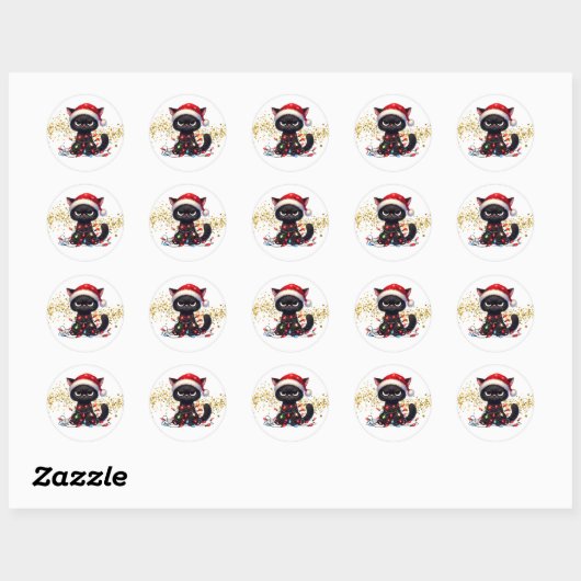 Kerstmis Grumpy Cat Stickers (Vel)