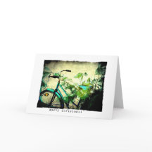 Kerstmis Grunge van de fiets