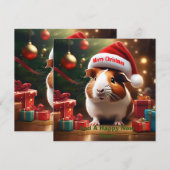 Kerstmis Guinee Pig Groet, (Voorkant / Achterkant)