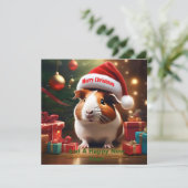 Kerstmis Guinee Pig Groet, (Staand voorkant)