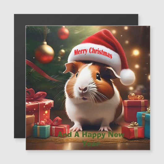 Kerstmis Guinee Pig Groet, (Voorkant / Achterkant)