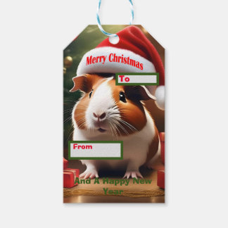 Kerstmis Guinee Pig Groet, Cadeaulabel