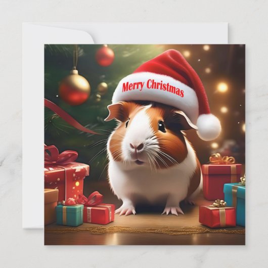 Kerstmis Guinee Pig Groet, Kaart (Achterkant)
