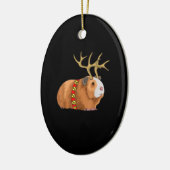 kerstmis guinee rendieres kawaii rodent pet met keramisch ornament (Links)