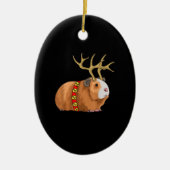 kerstmis guinee rendieres kawaii rodent pet met keramisch ornament (Voorkant)