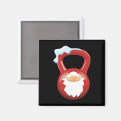 Kerstmis Gym Workout Kabouter Kettlebell Kerst Voo Magneet (Voorkant / Achterkant)
